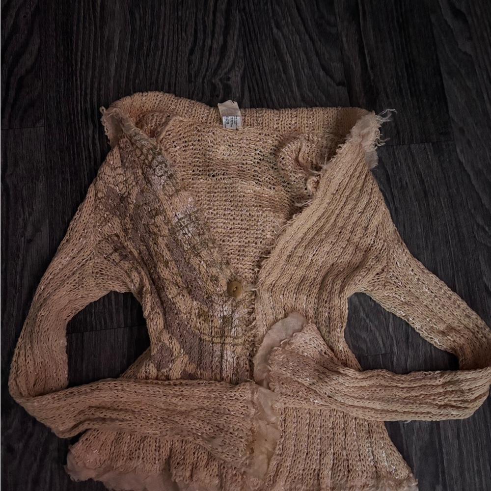 The people of the labyrinths Elegant Women's Tan Cardigan